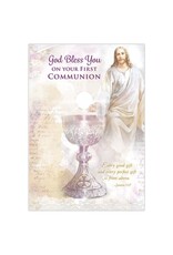 Alfred Mainzer God Bless You on Your First Communion Card