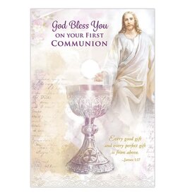 Alfred Mainzer God Bless You on Your First Communion Card