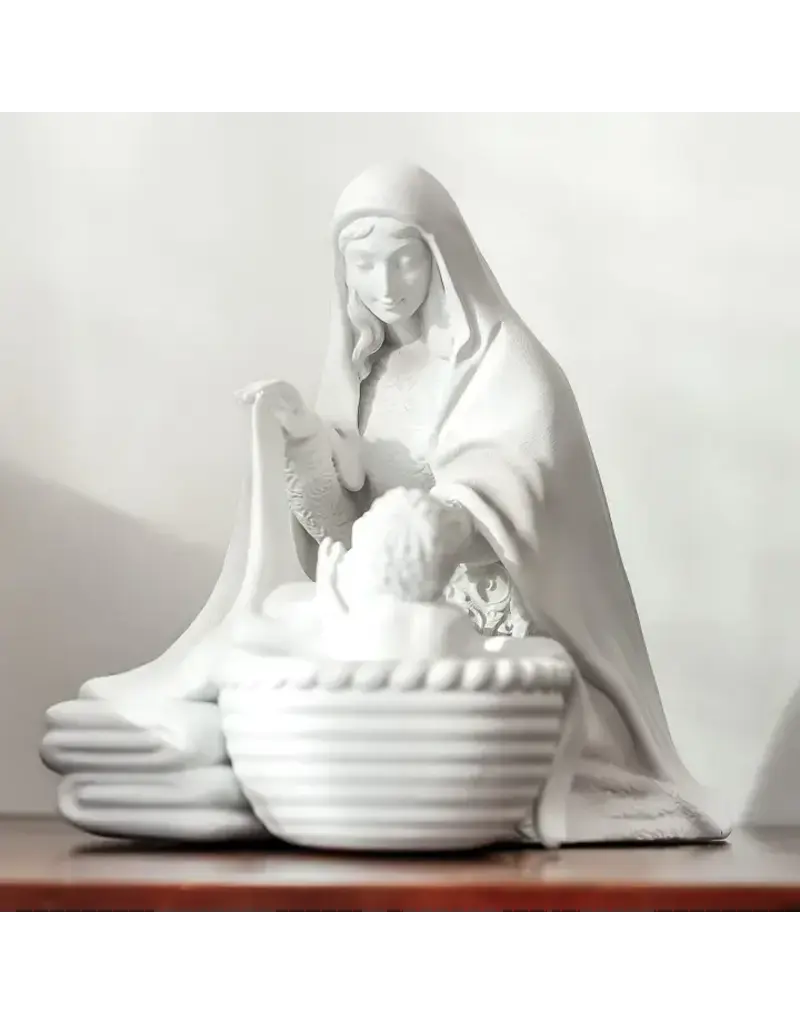 The Little Rose Shop Hidden Moments Collection: Laundry with Jesus Catholic Mary Statue