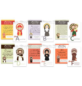 Meyer Market Designs Assorted A to Z Saint Cards (Alphabet)