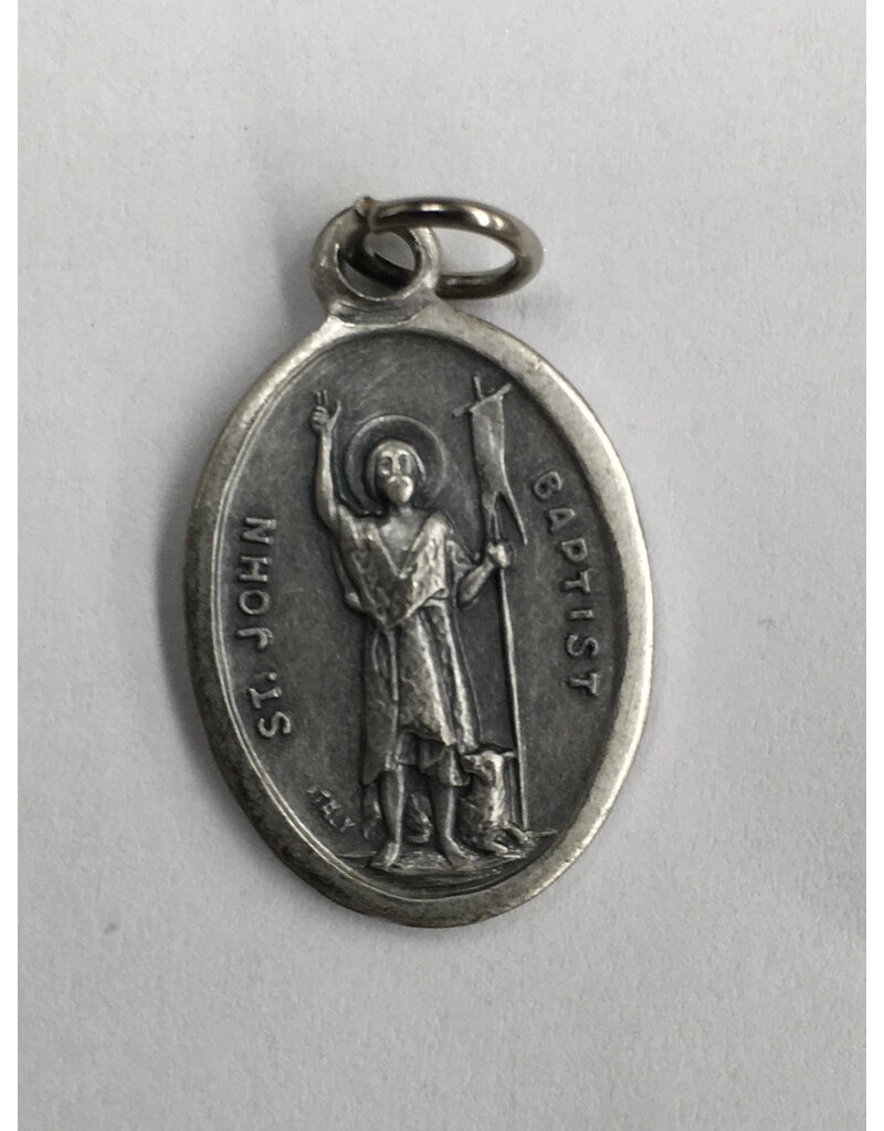 Lumen Mundi St. John the Baptist Oxidized Medal