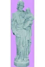 Space Age Plastics 24" St. Joseph and Child Plastic Garden Statue - Granite Finish