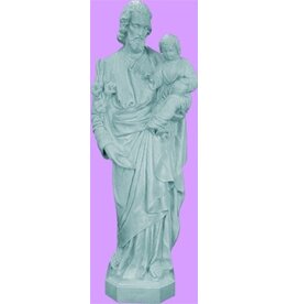 Space Age Plastics 24" St. Joseph and Child Plastic Garden Statue - Granite Finish