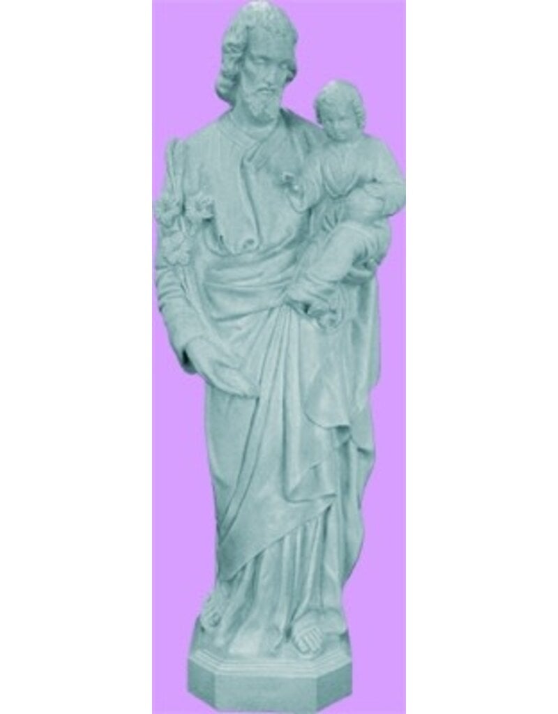 Space Age Plastics 24" St. Joseph and Child Plastic Garden Statue - Granite Finish