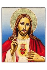 Sacred Heart of Jesus Christ Silk Screen Icon Magnet