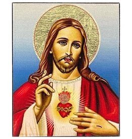 Sacred Heart of Jesus Christ Silk Screen Icon Magnet
