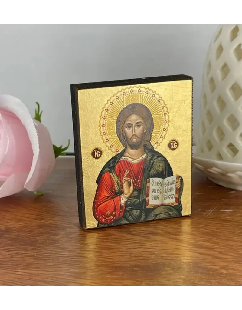 Jesus Christ of Kazan Pantocrator Silk Screen Icon Magnet