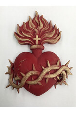 Be Still Prayer Space 3D Printed Sacred Heart 6.5" x 5" - Red | Be Still Prayer Space
