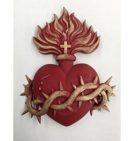 Be Still Prayer Space 3D Printed Sacred Heart 6.5" x 5" - Red | Be Still Prayer Space