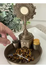 Be Still Prayer Space 3D Printed Holy Water Rosary Holder with Statue Platform - Jerusalem Cross & Monstrace | Be Still Prayer Space