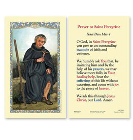 Ambrosiana Saint Peregrine (Prayer to Saint Peregrine) Laminated Holy Card