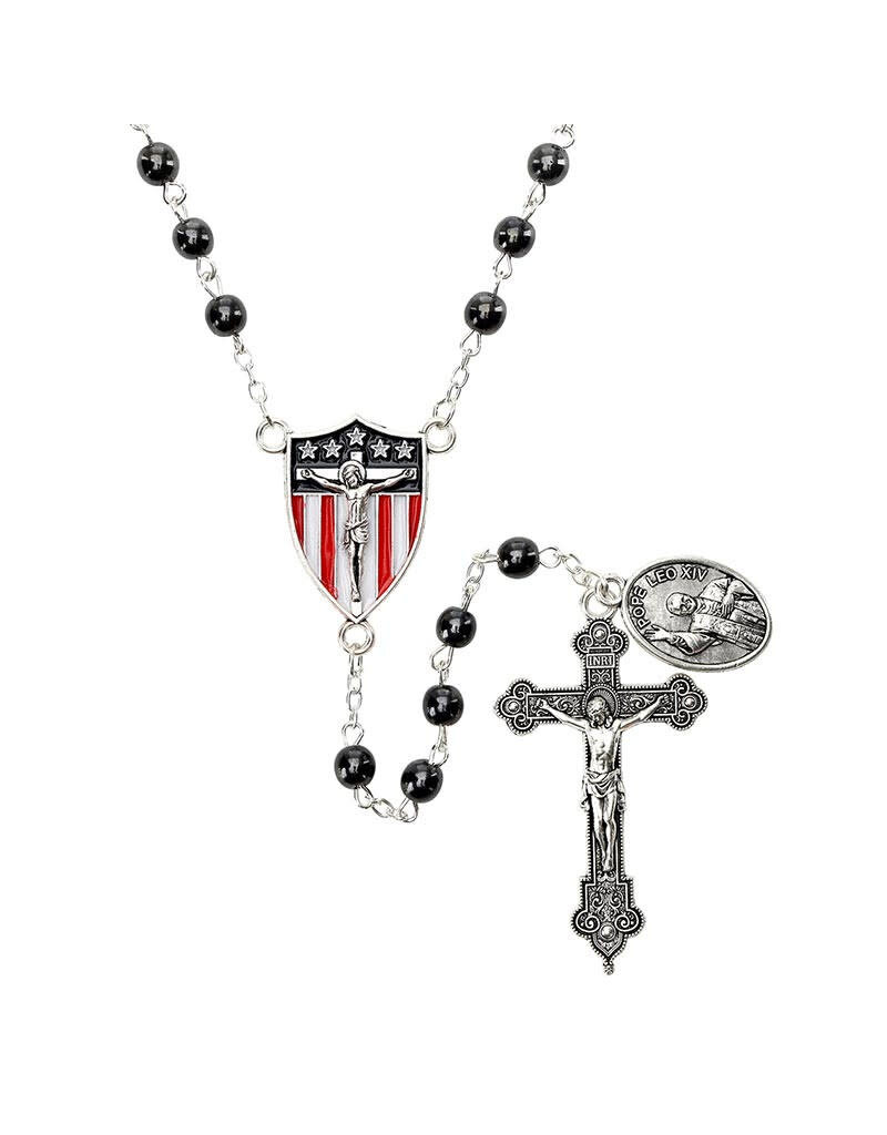 Creed Pope Leo XIV Hematite Rosary