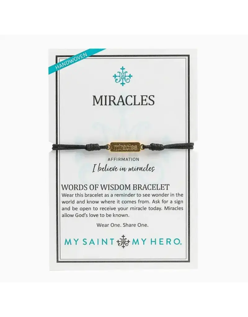 My Saint My Hero Miracles - Words of Wisdom Bracelets - Gold