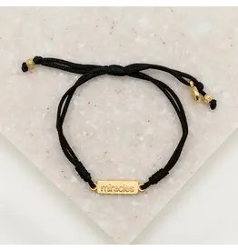 My Saint My Hero Miracles - Words of Wisdom Bracelets - Gold