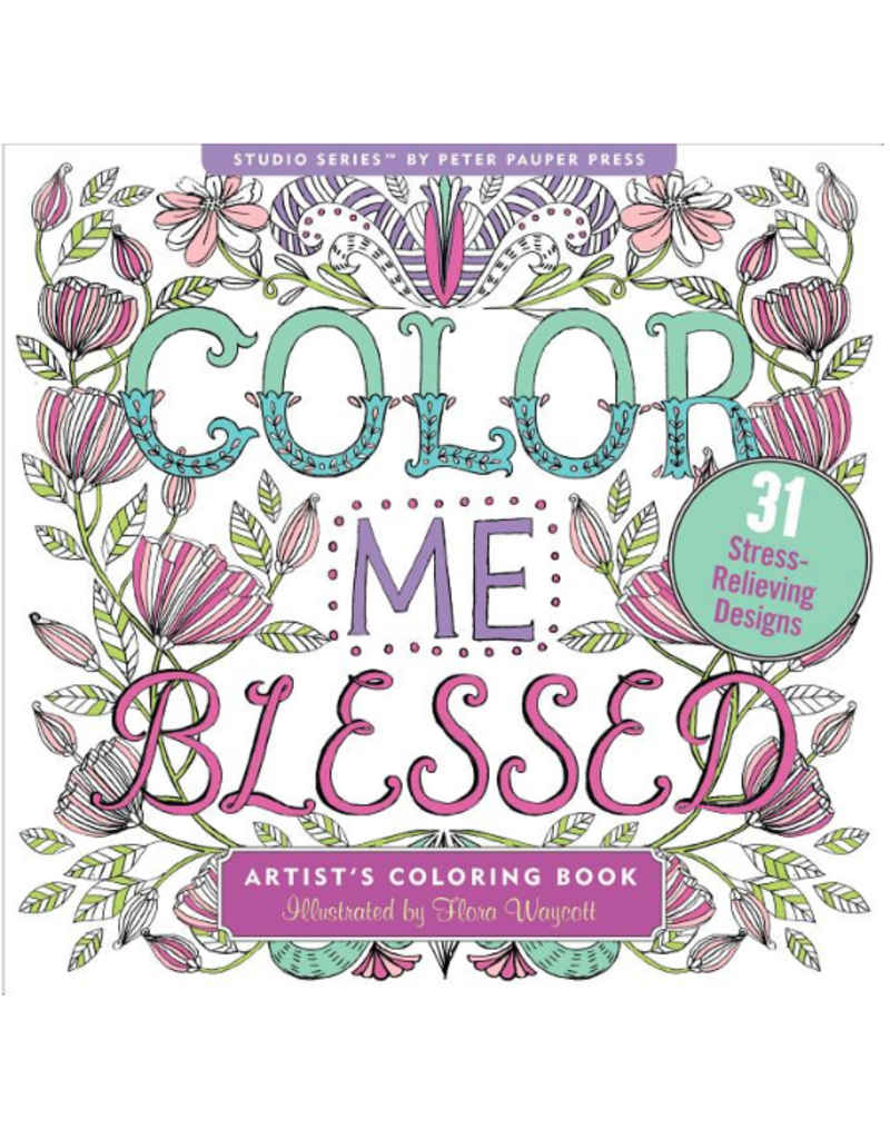 Peter Pauper Press Color Me Blessed Adult Coloring Book (31 Stress-Relieving Designs)
