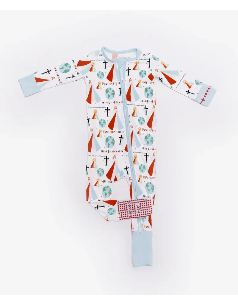Divine Mercy Footie Baby Pajamas (0-3 Months)