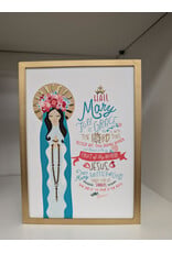 Be Still Prayer Space Hail Mary Prayer Card, Our Lady of the Rosary, gold frame | Be Still Prayer Space