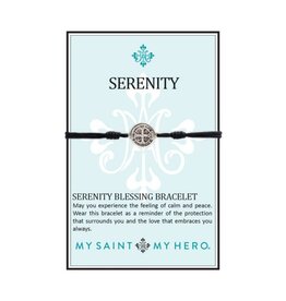 My Saint My Hero Serenity Blessing Bracelet - Black / Silver