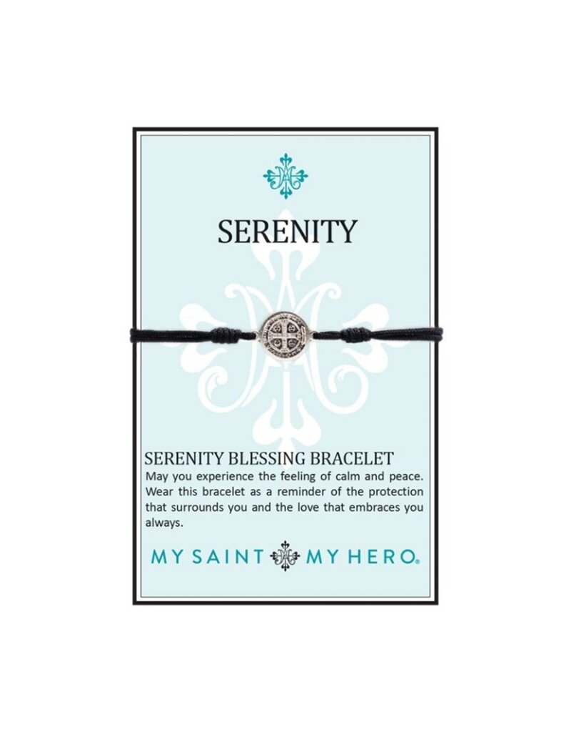 My Saint My Hero Serenity Blessing Bracelet - Black / Silver