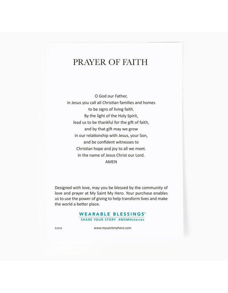 My Saint My Hero Faith Petite Necklace - Silver