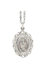 Wallace Brothers Manufacturing Sterling Silver Filigree Lace Miraculous Medal