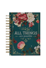 Christian Art and Gifts Journal: All Things Are Possible (Teal Wirebound)