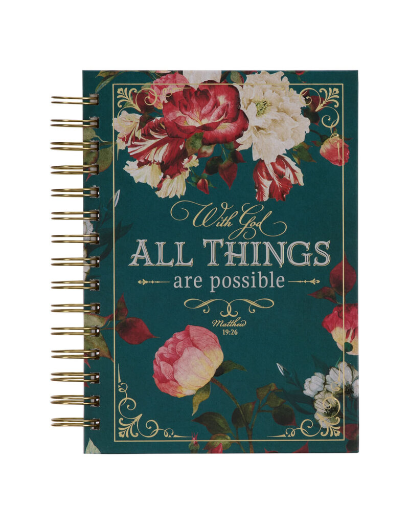 Christian Art and Gifts Journal: All Things Are Possible (Teal Wirebound)