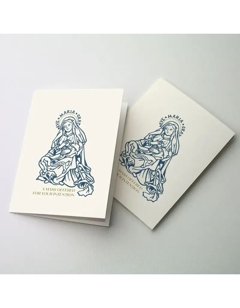 Altar + Home Ave Maria - Mass Intention Card