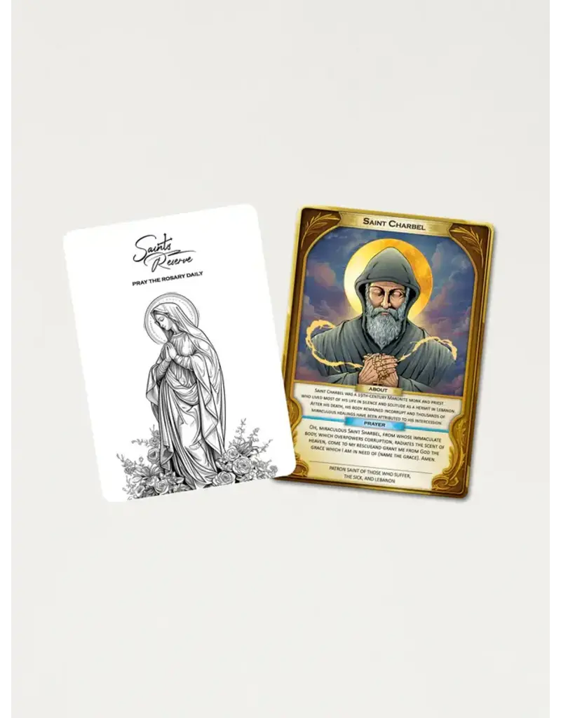 Saints Reserve Holographic Saint Cards St. Charbel
