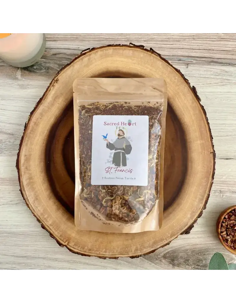 Saint Francis of Assisi Rooibos Pecan Turtle - Chocolate Caramel Herbal Blend Loose-Leaf Tea | 2oz. Bag