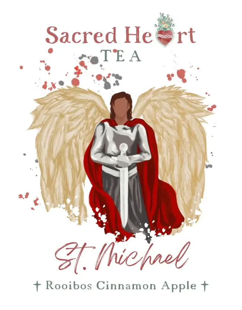 Saint Michael the Archangel – Apple Cinnamon Rooibos Caffeine-Free Herbal Blend Loose-Leaf Tea | 2oz. Bag