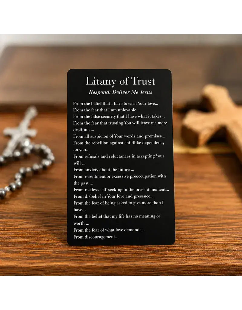 Full of Grace USA Litany of Trust - Metal Prayer Card