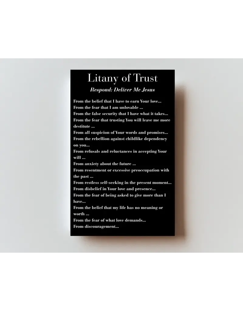 Full of Grace USA Litany of Trust - Metal Prayer Card