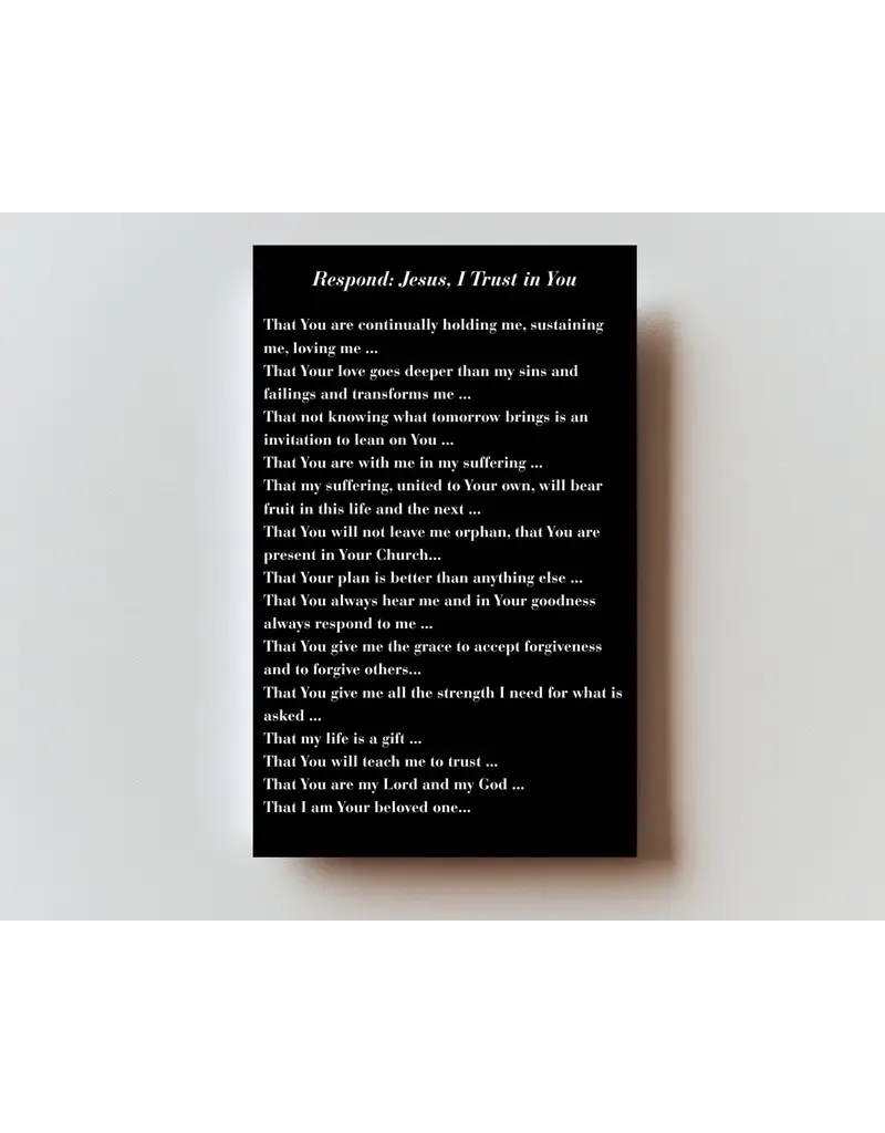 Full of Grace USA Litany of Trust - Metal Prayer Card