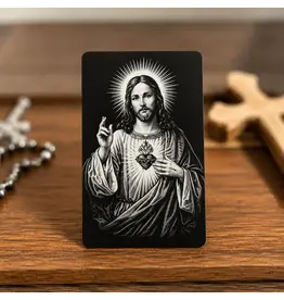 Consecration to the Sacred Heart of Jesus - Metal Prayer Card
