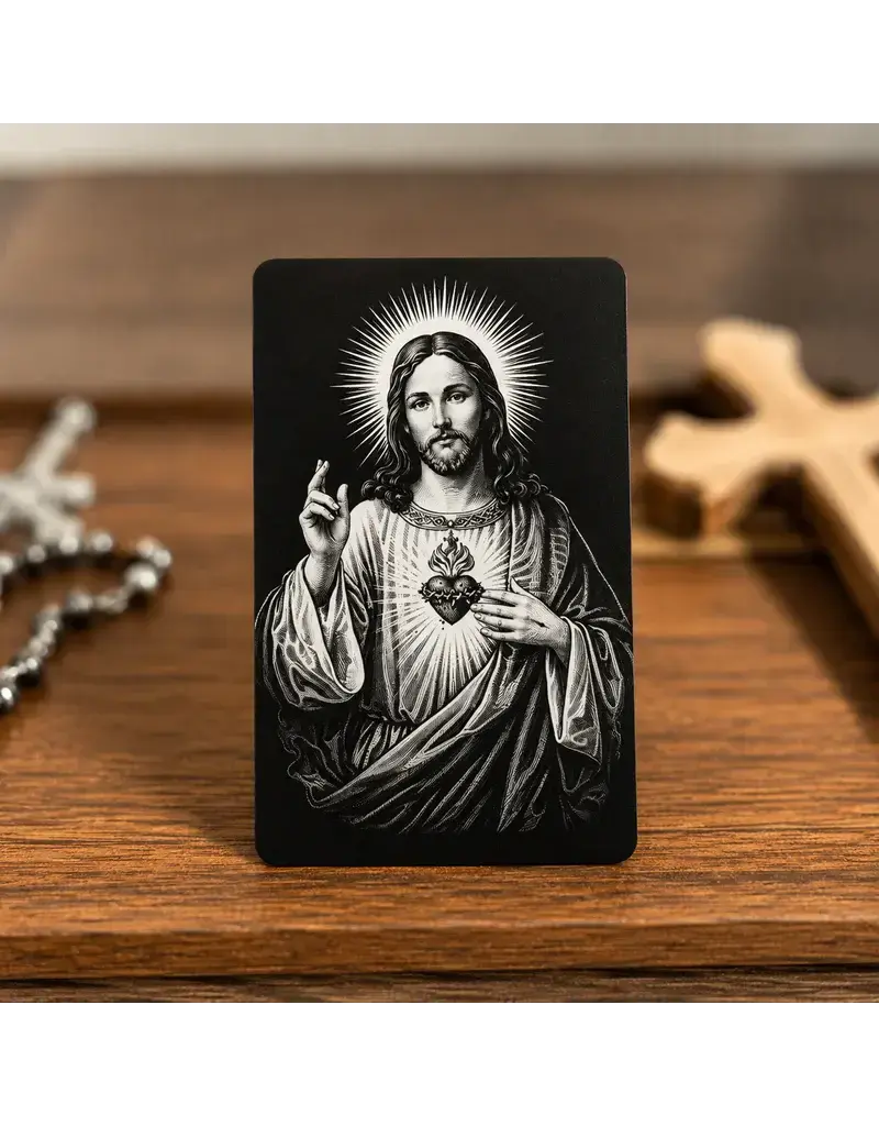 Consecration to the Sacred Heart of Jesus - Metal Prayer Card