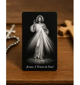 Divine Mercy Jesus - Metal Prayer Card
