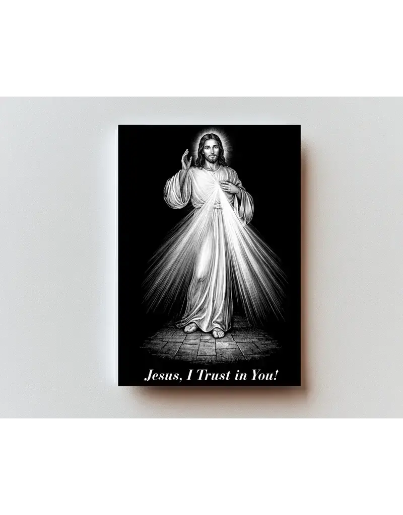 Divine Mercy Jesus - Metal Prayer Card