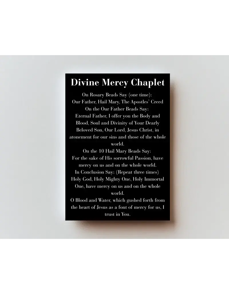 Divine Mercy Jesus - Metal Prayer Card