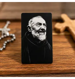 Padre Pio - Metal Prayer Card
