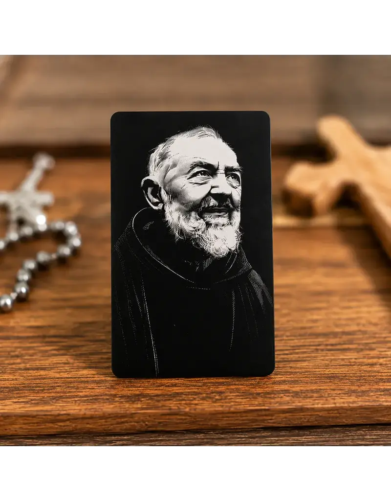 Padre Pio - Metal Prayer Card