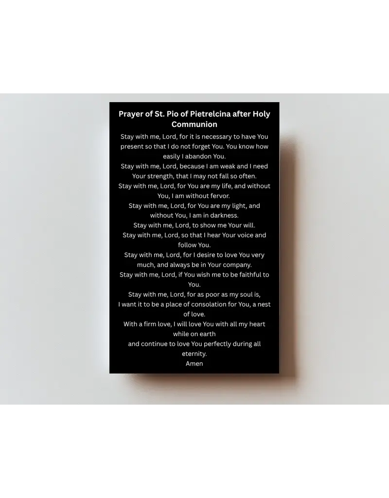 Padre Pio - Metal Prayer Card