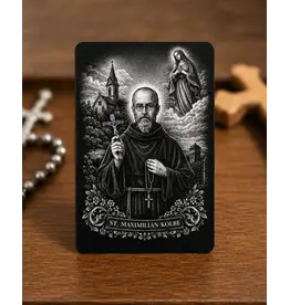 St. Maximilian Kolbe - Metal Prayer Card