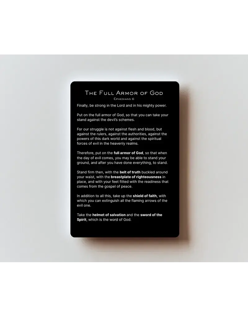 Full Armor of God - Metal Prayer Card