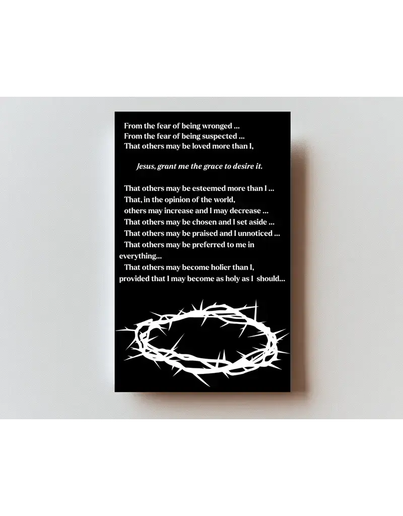 Litany of Humility - Metal Prayer Card