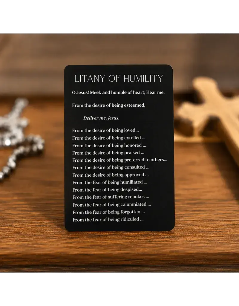 Litany of Humility - Metal Prayer Card