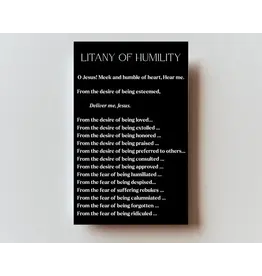 Litany of Humility - Metal Prayer Card