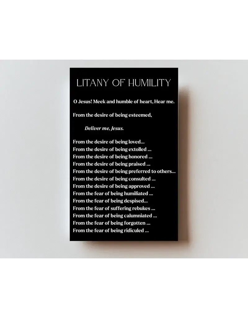 Litany of Humility - Metal Prayer Card