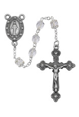 McVan 7mm Crystal Rosary with Deluxe Crucifix and Center
