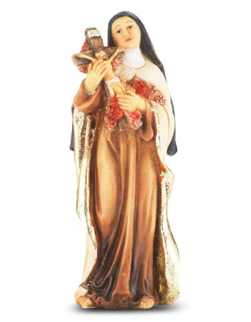 WJ Hirten 4" Statue with Prayer Card St. Therese of Lisieux